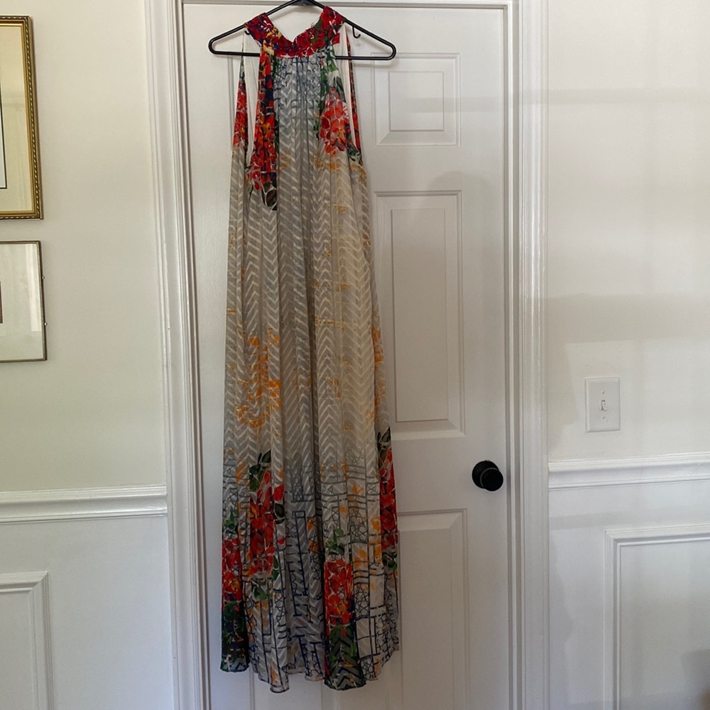 High neck maxi dress